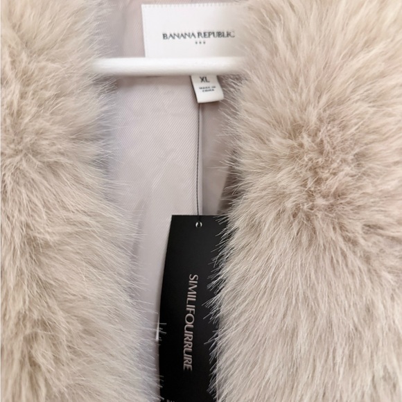 Banana Republic faux fur teddy Jacket XL new - Picture 5 of 10
